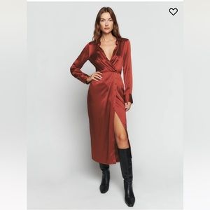 Reformation Lyon Silk Dress